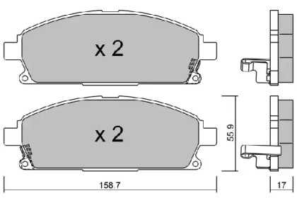 Запчасти для ТО AISIN для NISSAN PATHFINDER II (R50) 2.7 TD 4WD